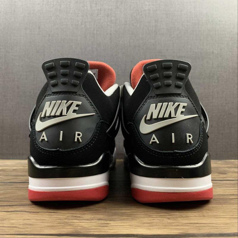 Nike Air Jordan 4 Retro - Black / Fire Red - Cement Grey