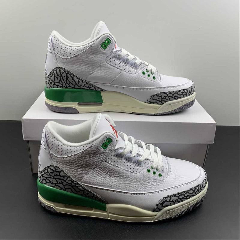 Nike Air Jordan 3 - Retro - White / Light Lurry - Green