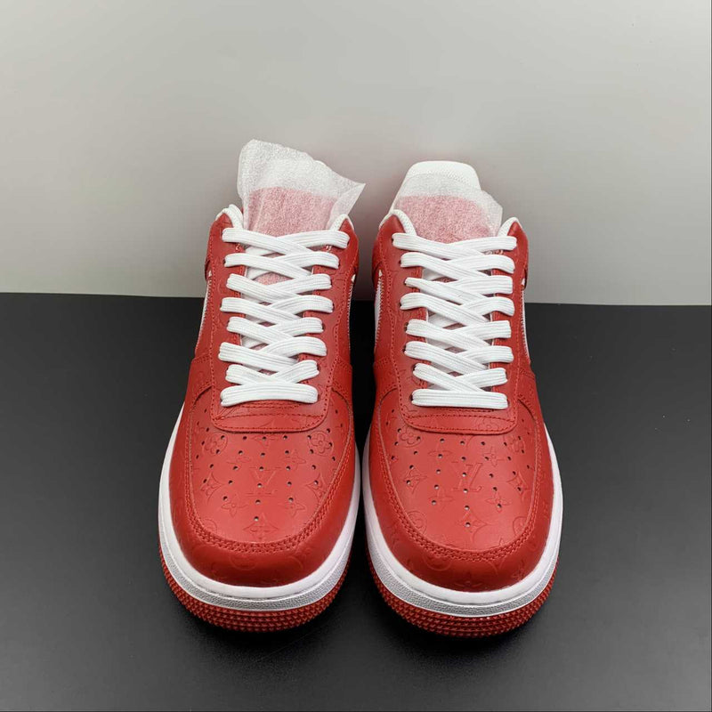 Nike Air Force 1 - Louis Vuitton - Red Embossing