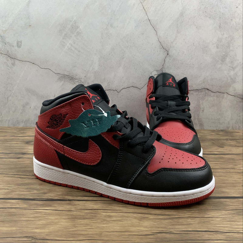 Nike Air Jordan 1 - MID GS - Bred / University Red / Black