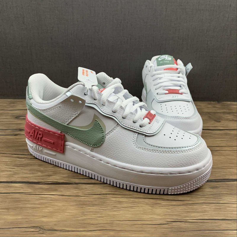 Nike Air Force 1 - Shadow - White / Jade Smoke - Seafoam