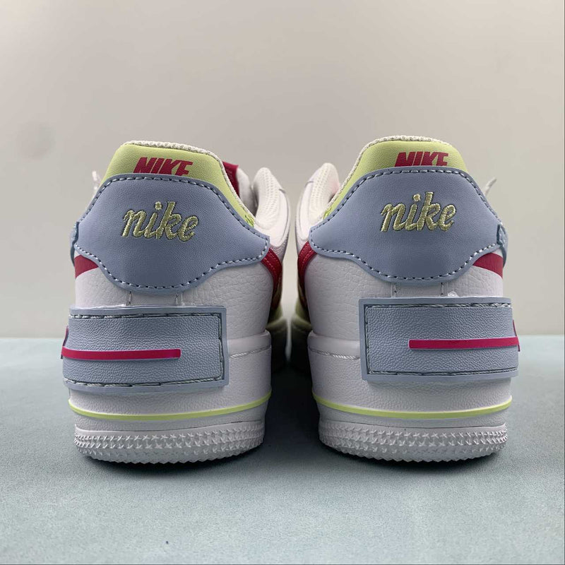 Nike Air Force 1 - Shadow - White / Rose / Lemon Yellow