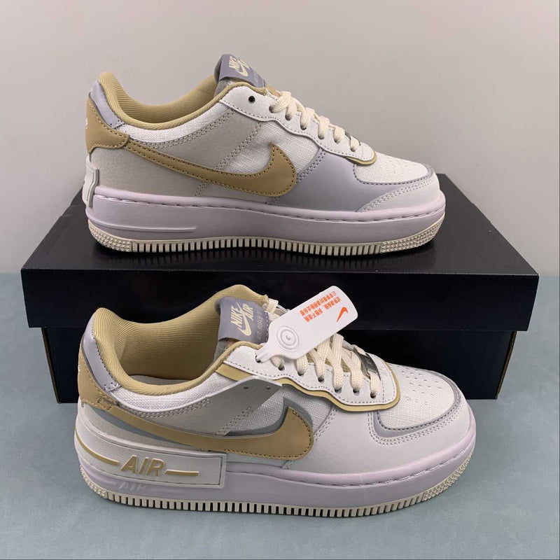 Nike Air Force 1 - Shadow - Summit White / Sesame - Wolf Grey