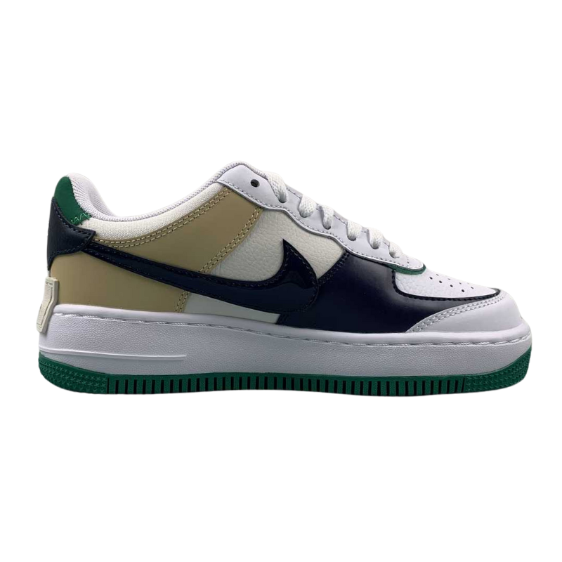 Nike Air Force 1 - Shadow - White / Midnight Navy - Melachite