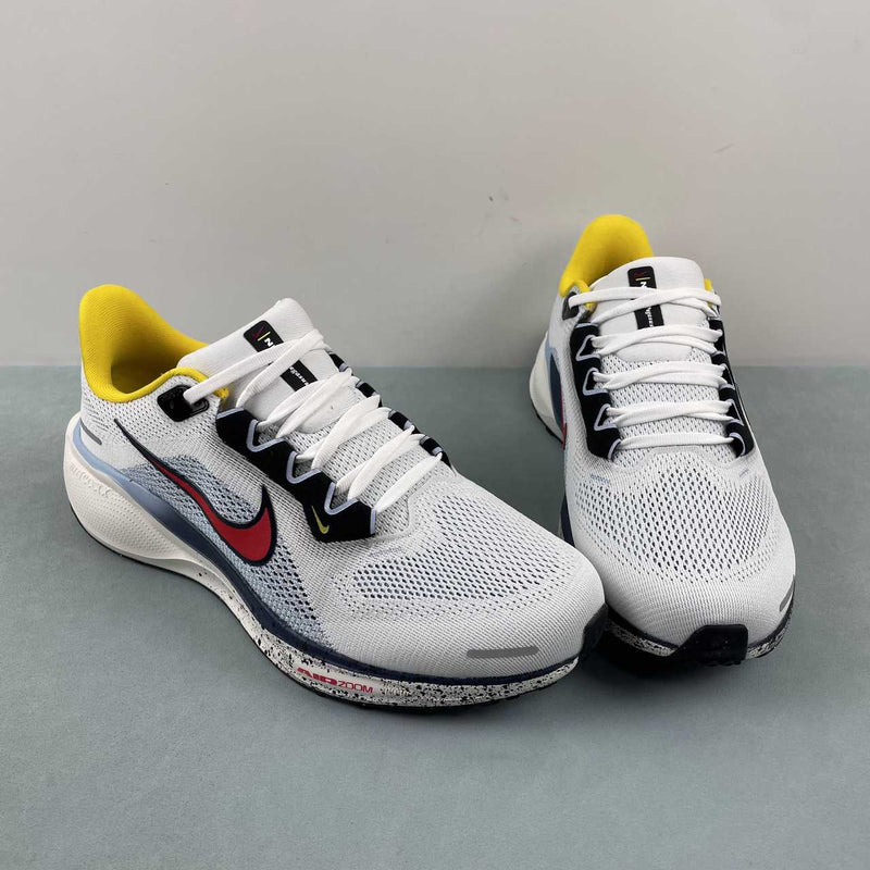 Nike Air Zoom - Pegasus 41 - White / Mind Blue / Speed Yellow / Speedy Red