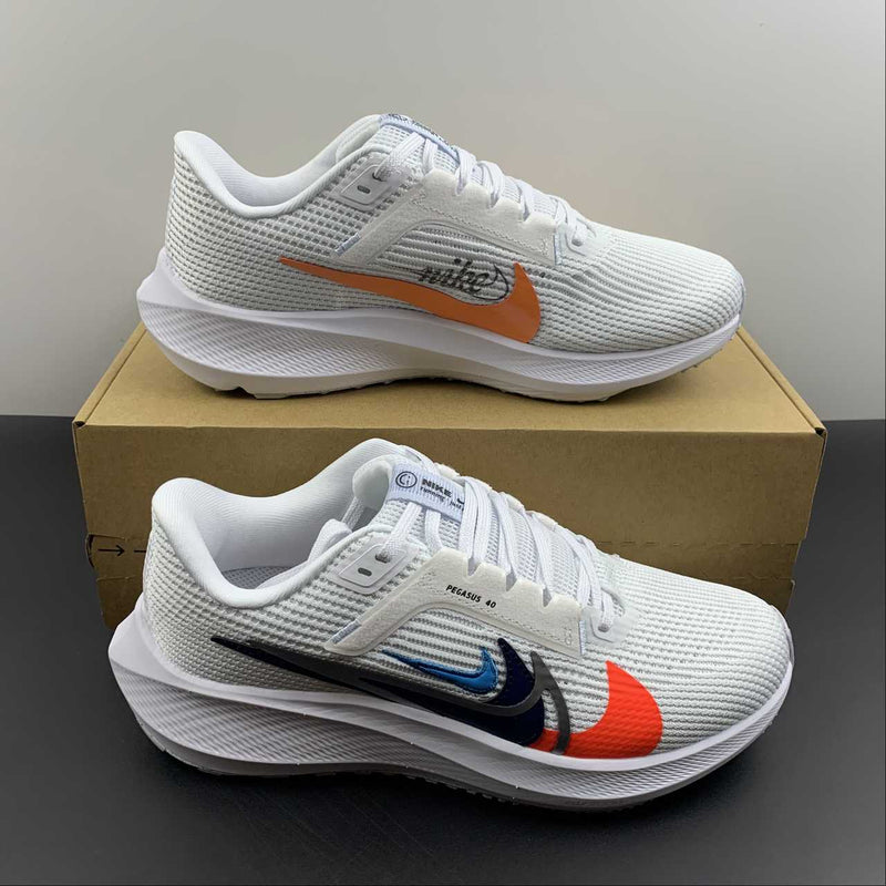 Nike Air Zoom - Pegasus 40 - White / University Red / Electronic Silver / Racing Bleu