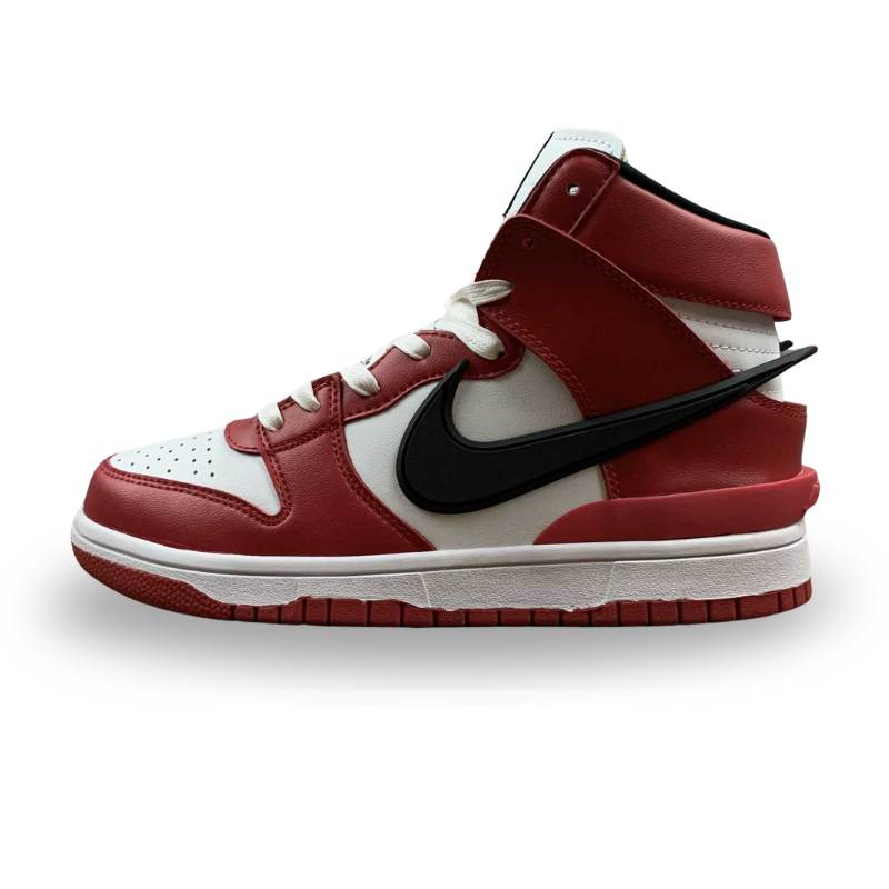 Nike Dunk Low - HI AMBUSH - Varsity Red / Black - White