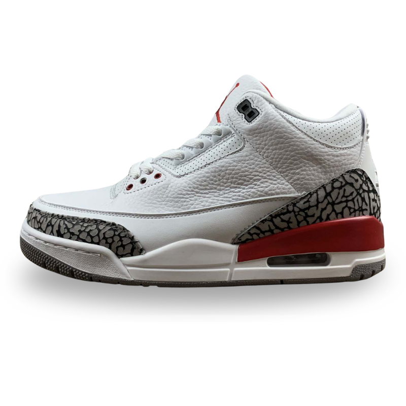 Nike Air Jordan 3 Retro - White / Fire Red - Cement Grey