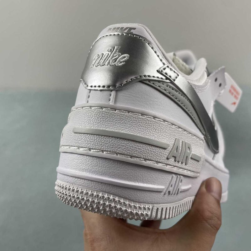 Nike Air Force 1 - Shadow - White / Metallic Silver