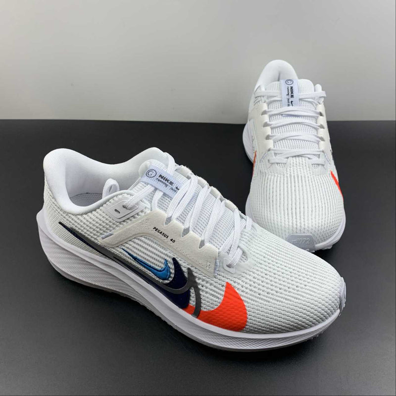 Nike Air Zoom - Pegasus 40 - White / University Red / Electronic Silver / Racing Bleu