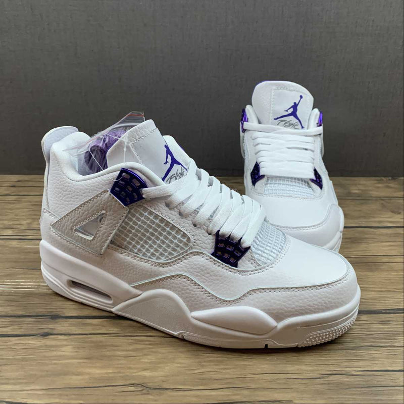 Nike Air Jordan 4 Retro - White / Purple