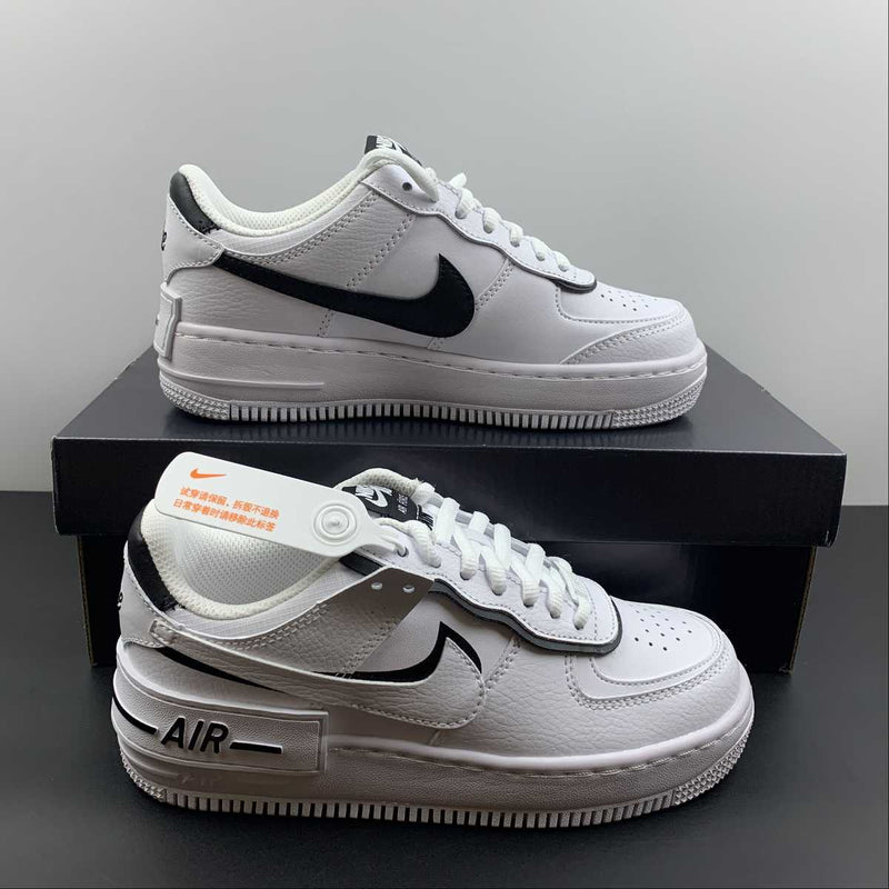 Nike Air Force 1 - Shadow - White / White / Black