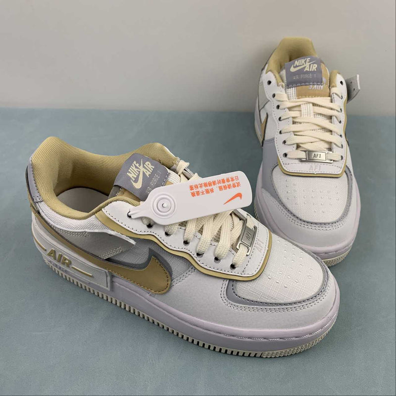 Nike Air Force 1 - Shadow - Summit White / Sesame - Wolf Grey