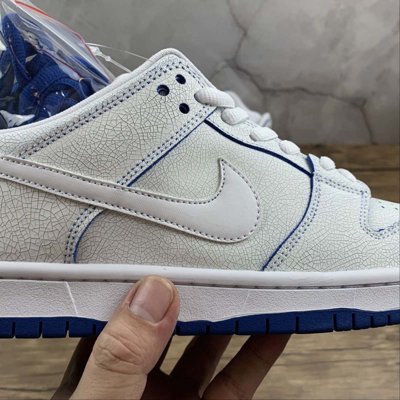 Nike Dunk Low - SB PRO PRM - White / White - Game Royal