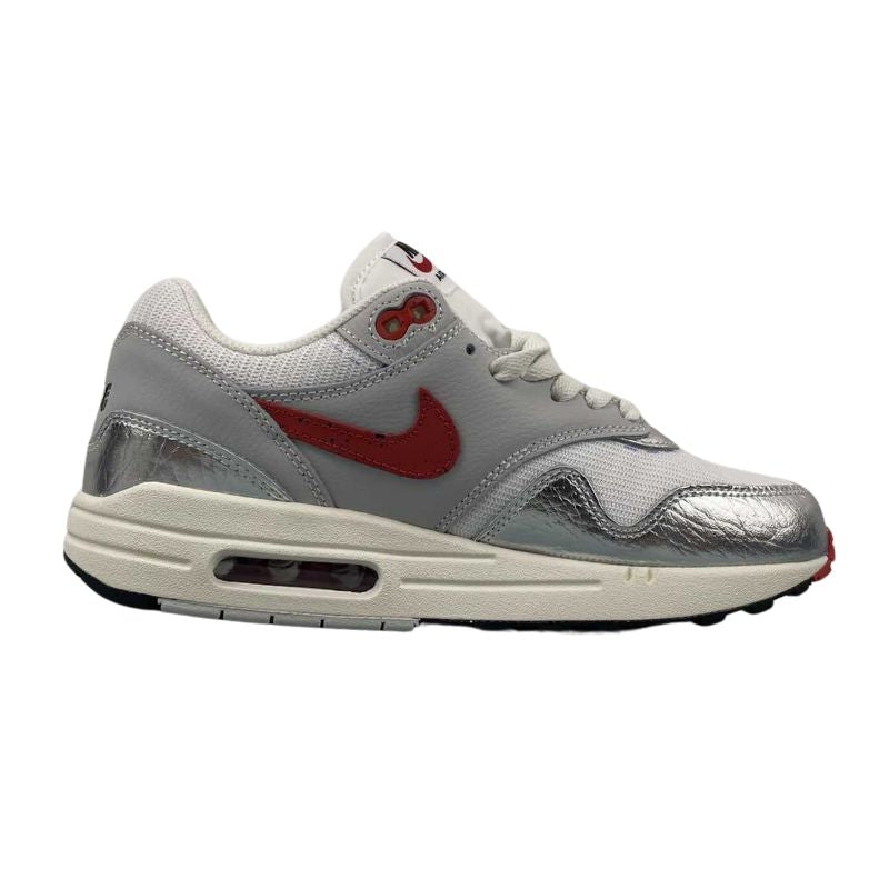 Nike Air Max 1 - PRM - Whiote / Chille Red