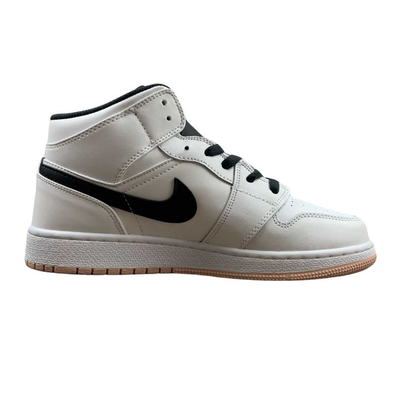 Nike Air Jordan 1 - MID GS - White / Anthracite - Arctic Orange