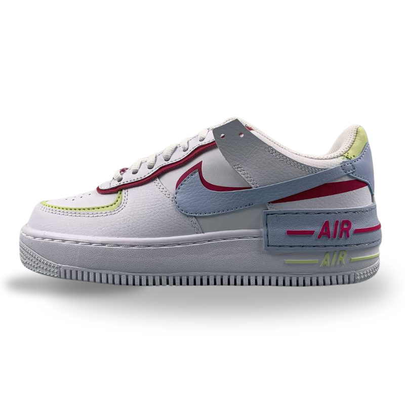 Nike Air Force 1 - Shadow - White / Rose / Lemon Yellow