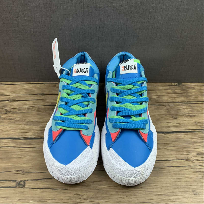 Nike Sacai - Blazer Low - Kawas  - White / Green / Lake Blue