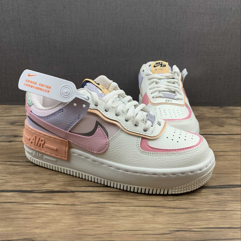 Nike Air Force 1 - Shadow - Sail / Pink Glaze - Orange Chalk