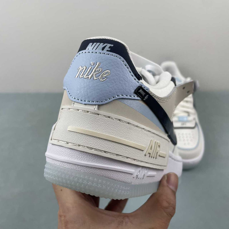 Nike Air Force 1 - Shadow - Off White / Hydrogen Blue / Black