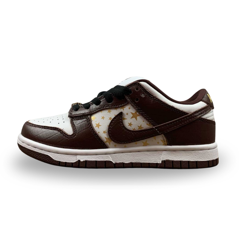 Nike Dunk Low - SUPREME SB - White / Metallic Gold / Black Brown