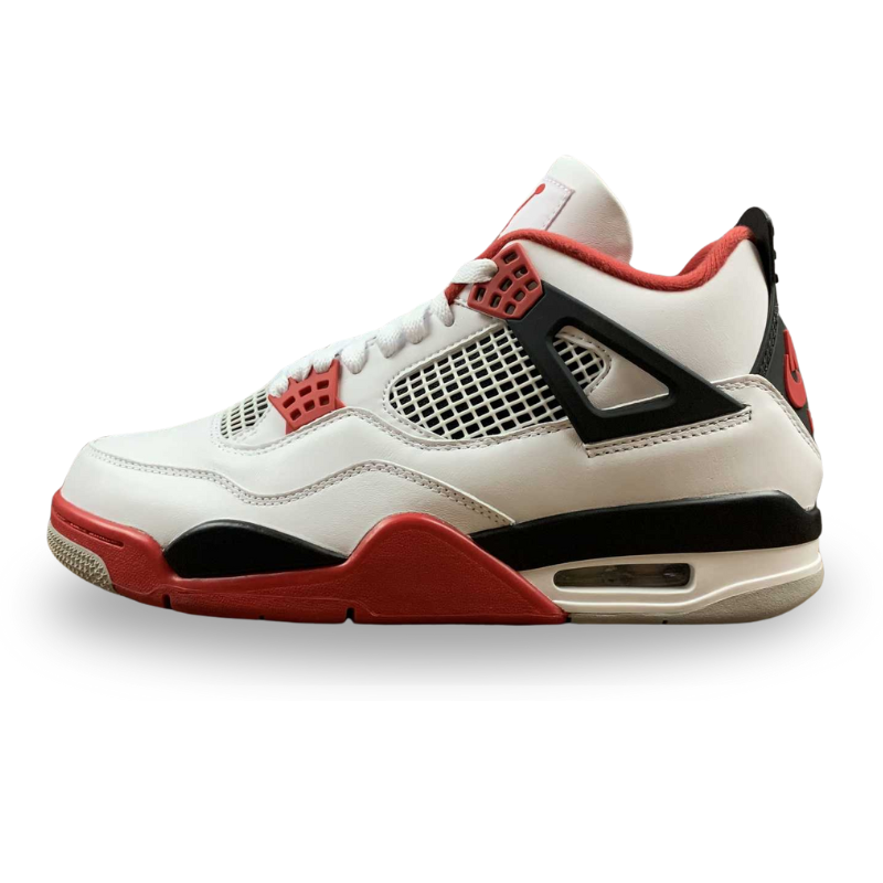 Nike Air Jordan 4 Retro - White / Fire Red - Black - Tech Grey