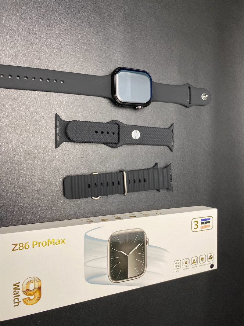 Smartwatch - Z86 Pro Max - 3 Pulseiras - 45mm