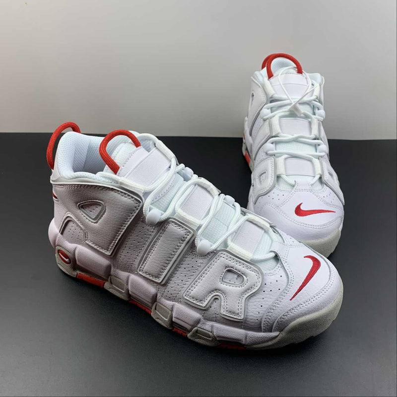 Nike Air More - Uptempo 96 - White / University Red - Grey Fog