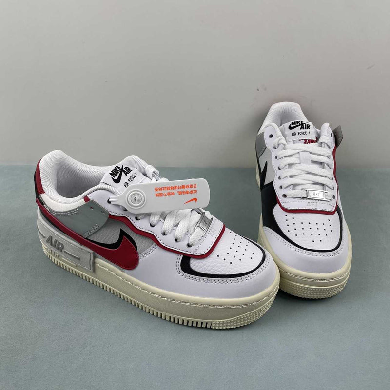 Nike Air Force 1 - Shadow - White / GYM Red - Black