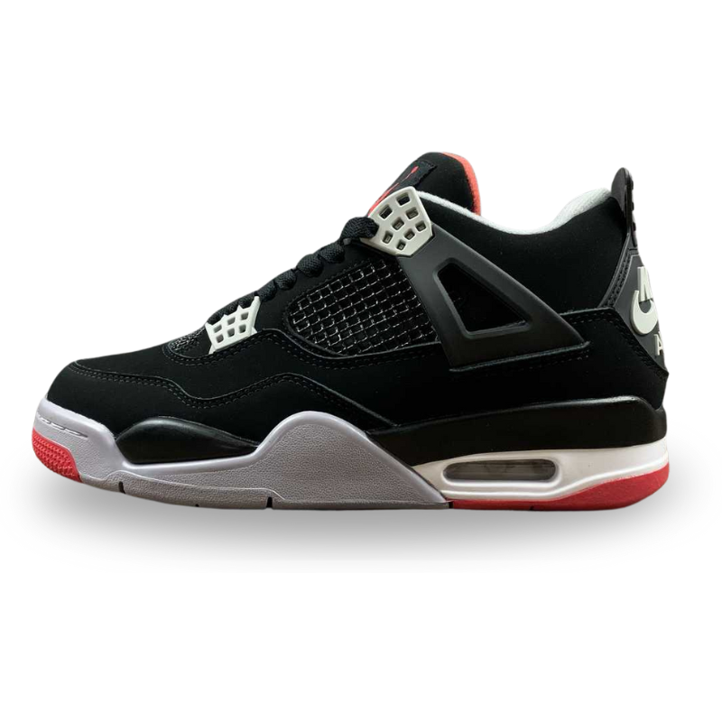 Nike Air Jordan 4 Retro - Black / Fire Red - Cement Grey