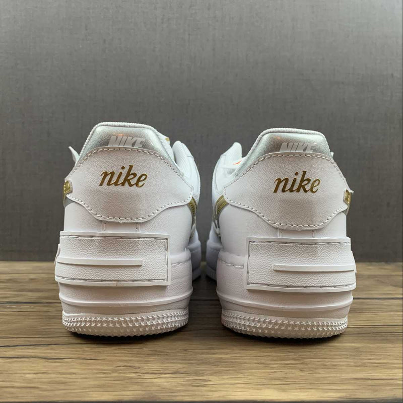 Nike Air Force 1 - Shadow - White / Metallic Gold