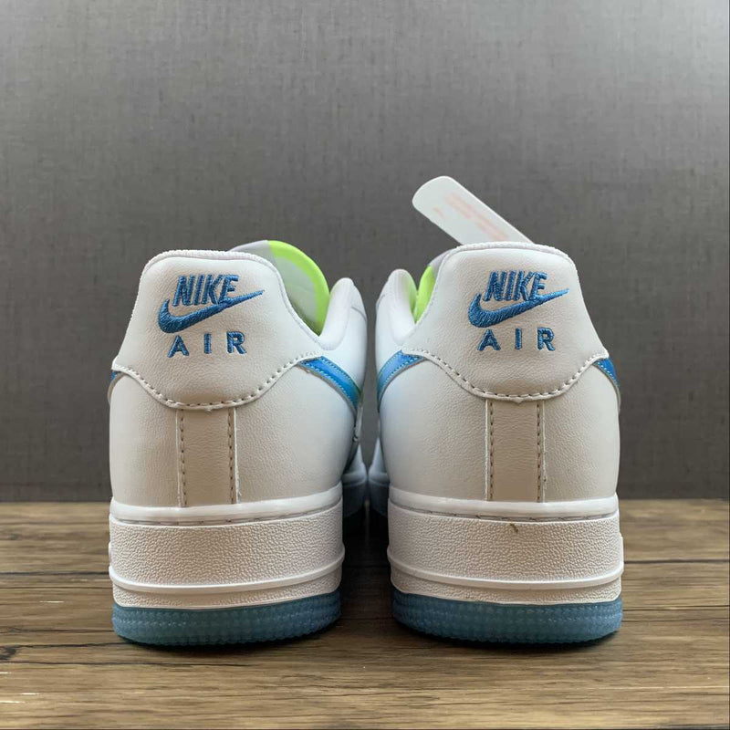 Nike Air Force 1 - '07 - SU19 - White / Fluorescent Green / Sky Blue