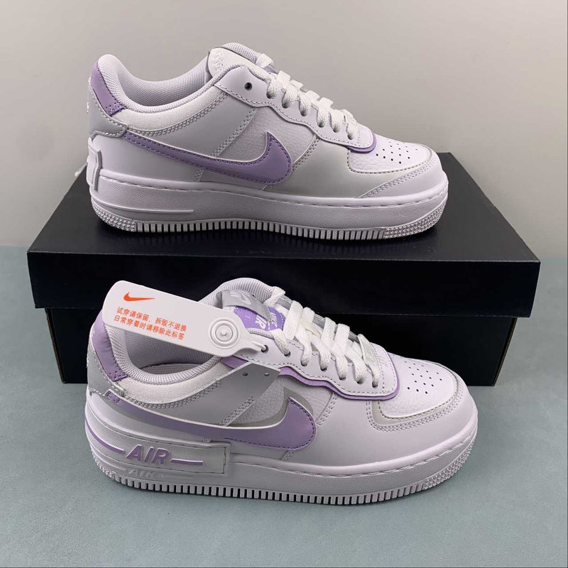 Nike Air Force 1 - Shadow - White / Lilac Bloom - Photon Dust