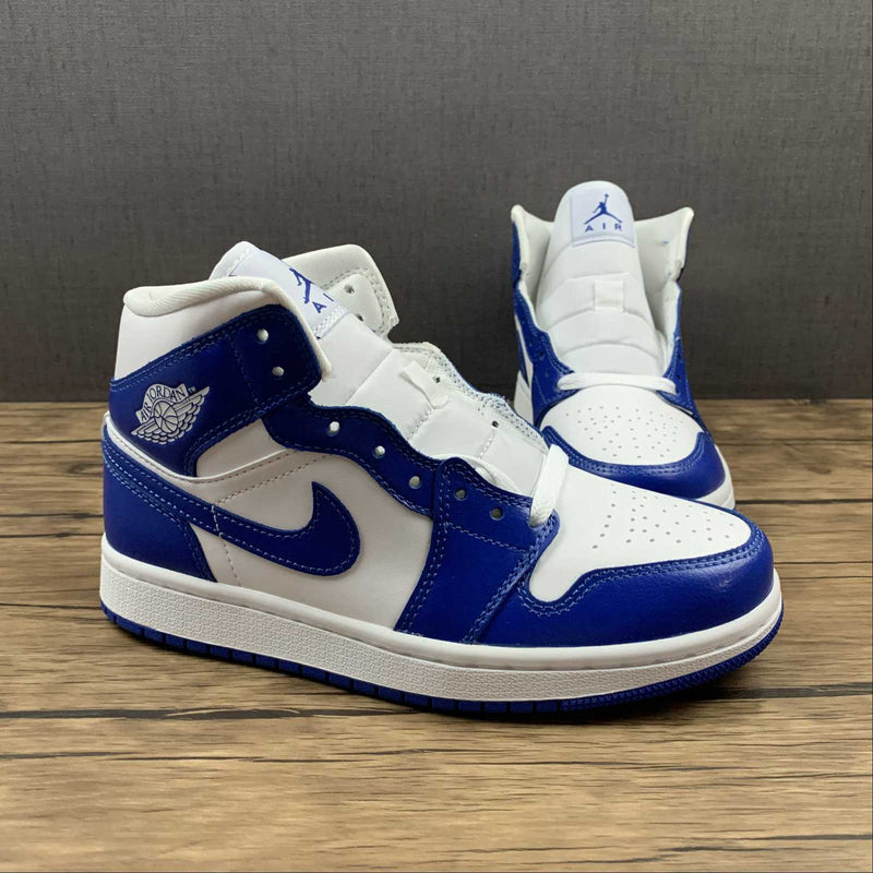 Nike Air Jordan 1 - MID - White / Hyper Royal - White