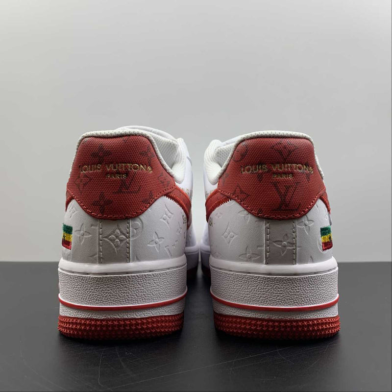 Nike Air Force 1 - Louis Vuitton - White and Red Flag