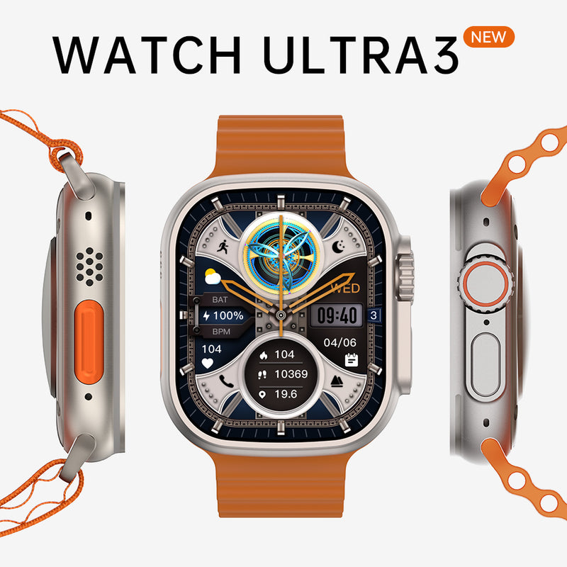 Smartwatch - Ultra 3 Tela AMOLED + case - 49mm