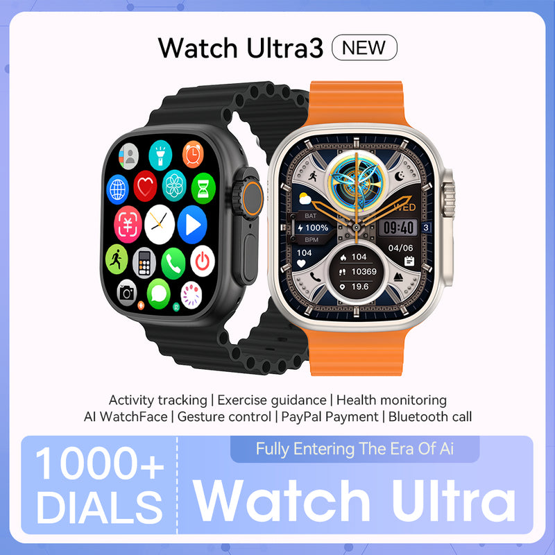 Smartwatch - Ultra 3 Tela AMOLED + case - 49mm