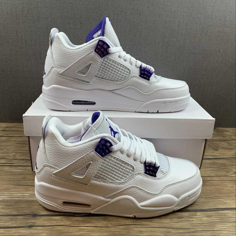 Nike Air Jordan 4 Retro - White / Purple