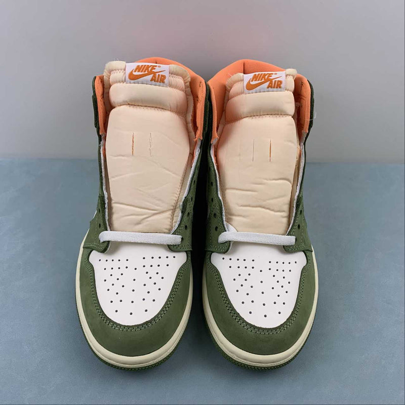 Nike Air Jordan 1 - Retro High OG - Celadon / SKY J Light Olive - Bright Mandarin