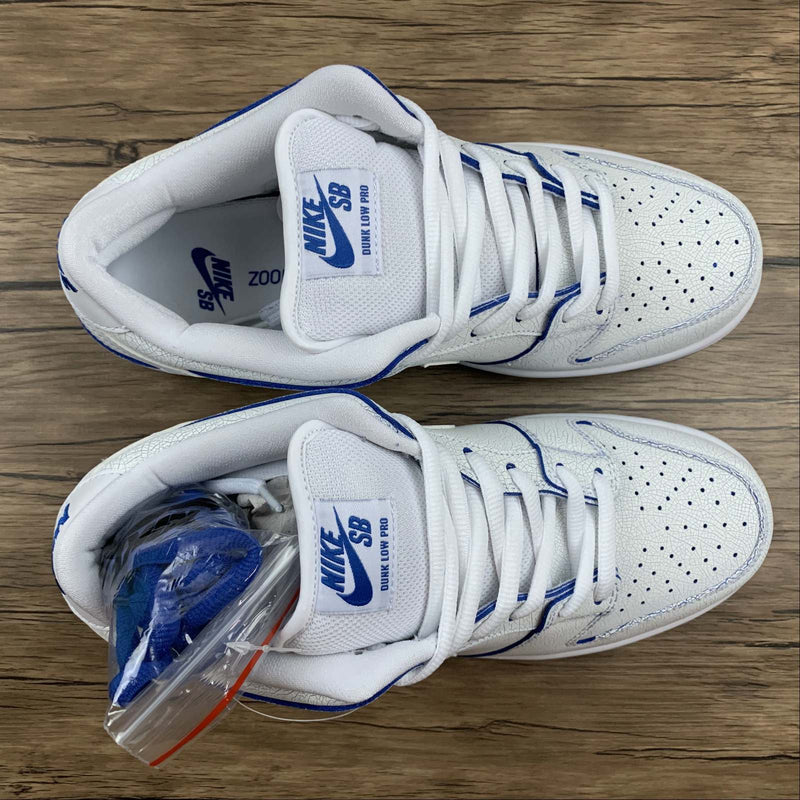 Nike Dunk Low - SB PRO PRM - White / White - Game Royal