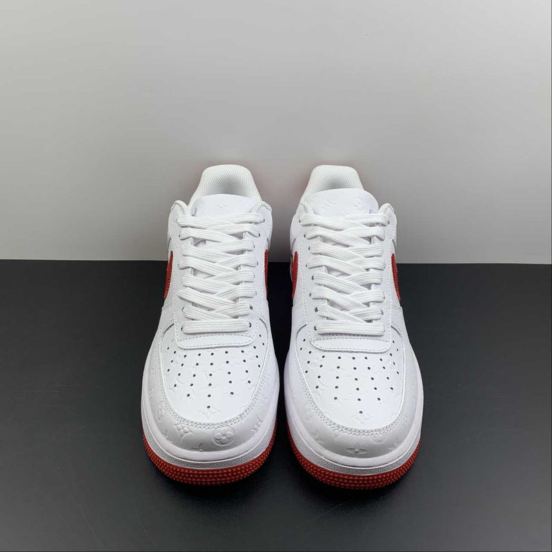 Nike Air Force 1 - Louis Vuitton - White and Red Flag