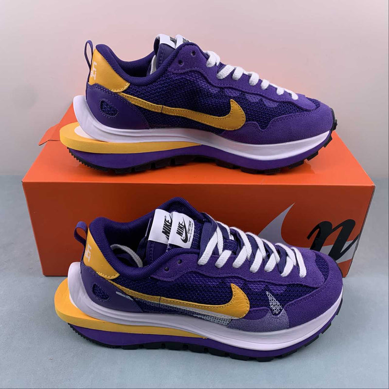 Nike Sacai - Vaporwaffle - Purple / White / Yellow