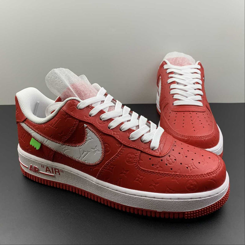 Nike Air Force 1 - Louis Vuitton - Red Embossing