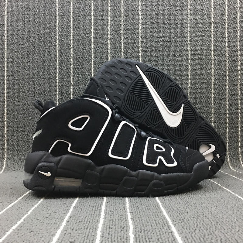 Nike Air More - Uptempo GS - Black / White - Black