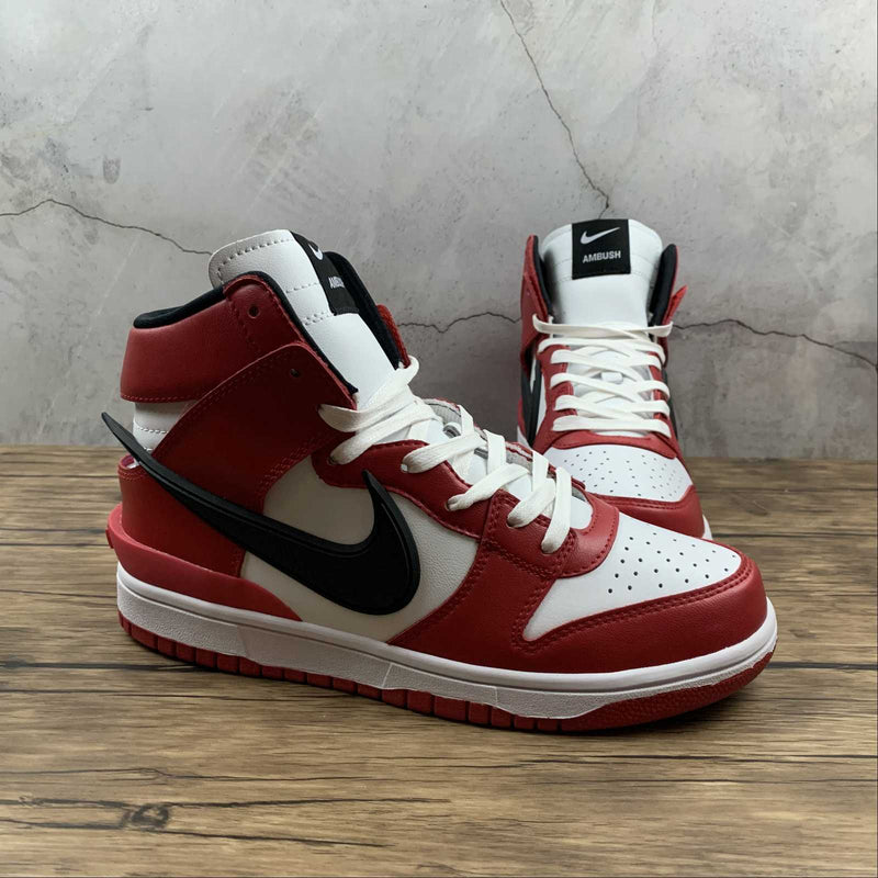 Nike Dunk Low - HI AMBUSH - Varsity Red / Black - White