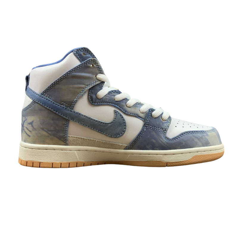 Nike Dunk Low - SB HIGH PRM QS - White / Royal Pulse - Dark Sulfur