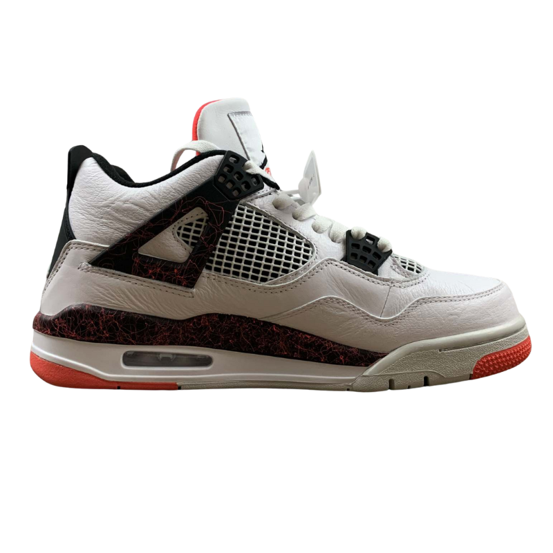 Nike Air Jordan 4 Retro - White / Black - Bright Crimson