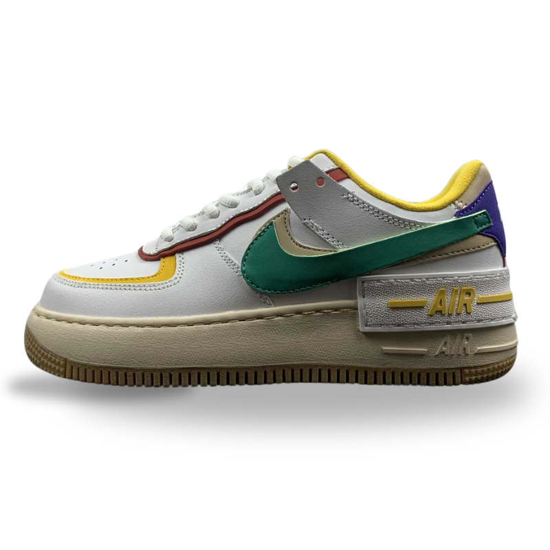 Nike Air Force 1 - Shadow - White / Yellow / Green