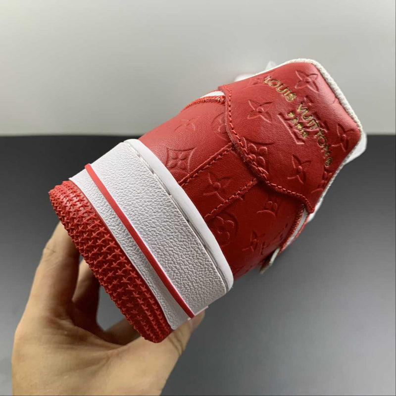 Nike Air Force 1 - Louis Vuitton - Red Embossing