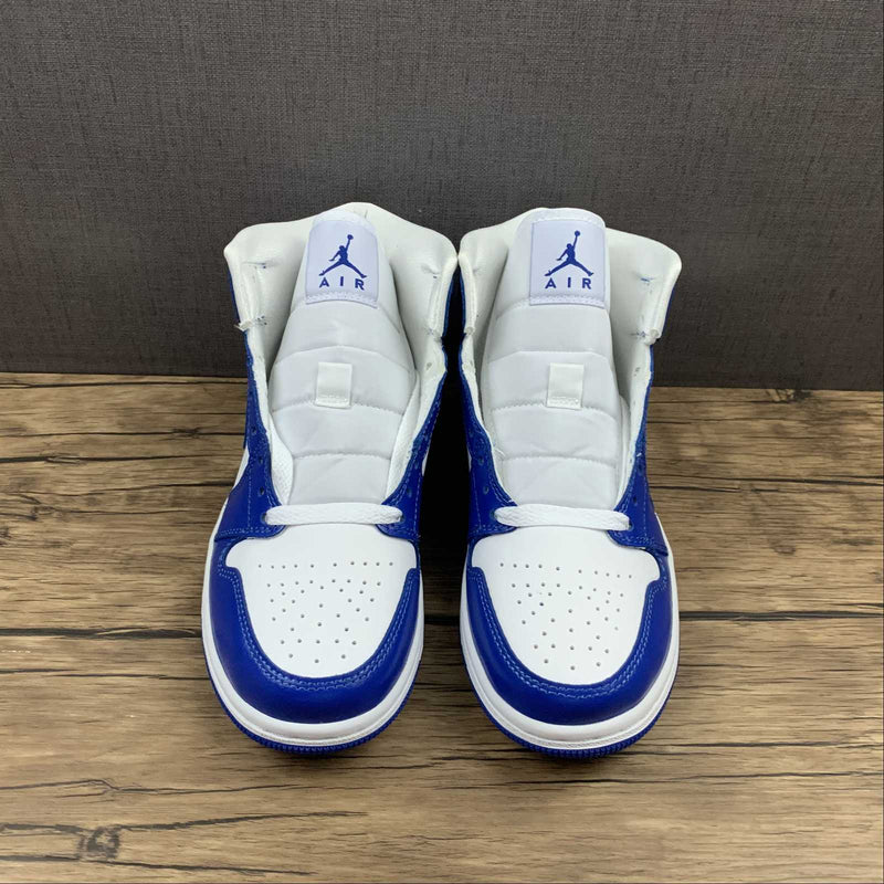 Nike Air Jordan 1 - MID - White / Hyper Royal - White